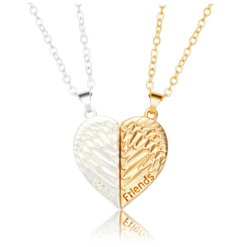 2Pcs Magnetic Heart Couple Necklace For Women Valentine's Day Chain